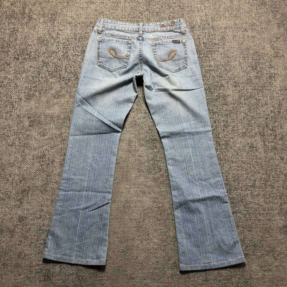 Seven7 Bootcut Jeans Womens 30x30 Light Wash Low Rise Embroidered Y2K Denim